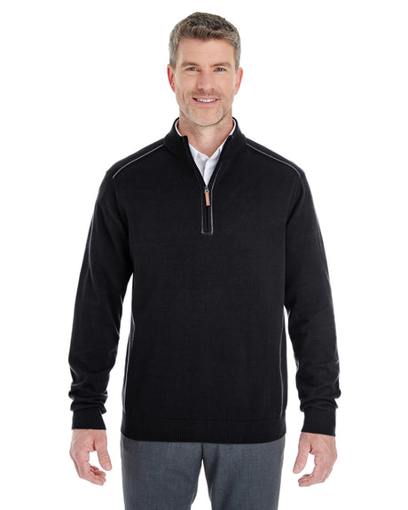 DEVON AND JONES Men's Manchester Fully-Fashioned Quarter-Zip Sweater