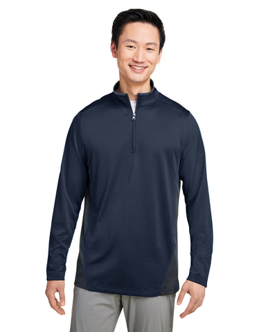 Harriton Men's Flash Snag Protection Plus IL Colorblock Quarter-Zip