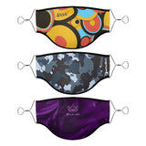 TITAN Import 3-Ply Dye-Sublimated Face Mask w/ Adjustable Elastic Face Mask Straps