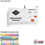 24 Hr Express Ship - Oversized Golf Towel in Microfiber Terry, 22x44, with Black Hook, Sublimated