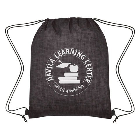 Crosshatch Non-woven Drawstring Bag