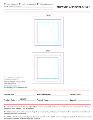Microfiber Dri-Lite Terry Team and Sponsorship Towel, 10x10, Sublimated Edge to Edge 2 sides