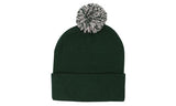 000968 Acrylic Toque Beanie w/Pom Pom