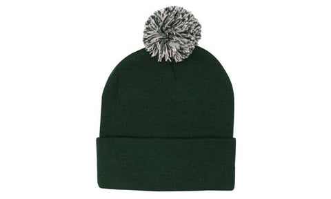 000968 Acrylic Toque Beanie w/Pom Pom