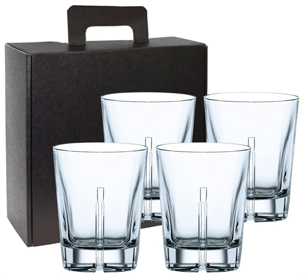~ Nachtmann Havanna Whiskey 12-1/5oz crystal Set of 4 in Raven gift box