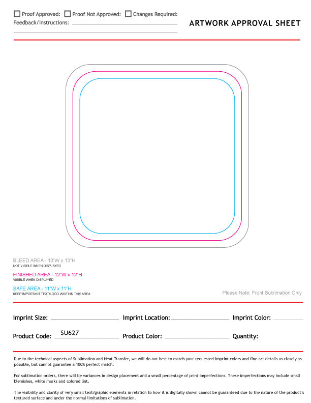 Plush and Soft Velour Terry Cotton Blend Face Cloth, 12x12, Sublimated Graphics Edge to Edge