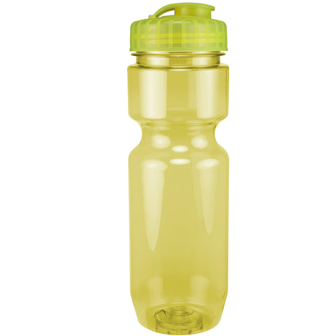 22 Oz. Translucent Bike Bottle w/ Flip Top Lid