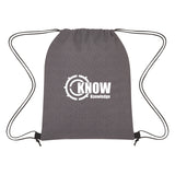 Heathered Non-woven Drawstring Backpack