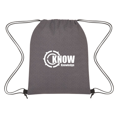 Heathered Non-woven Drawstring Backpack