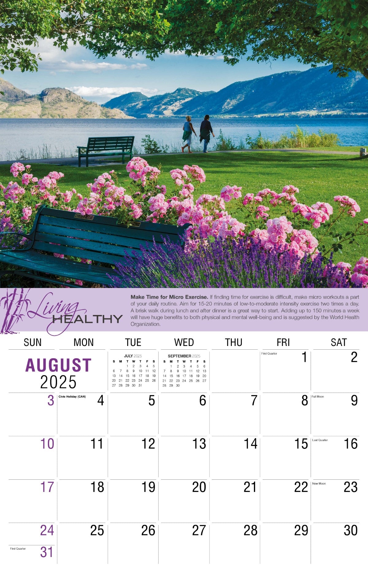 Galleria Wall Calendar 2025 Living Healthy