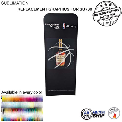 48Hr Quick Ship - Replacement Full Color Graphics Double Sided for 2'W x 78