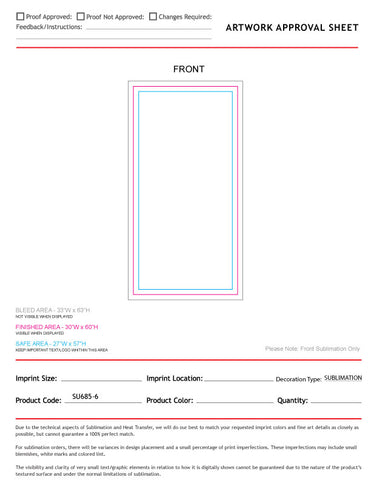 48 Hr Quick Ship - Plush and Cozy Mink Flannel Fleece Blanket, 30x60, Sublimated Edge to Edge 1 side