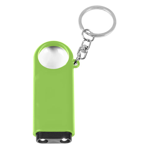Magnifier And Led Light Key Chain