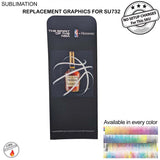 Replacement Full Color Graphics Double Sided for 3'W x 96"H EuroFit Straight Wall, NO SETUP CHARGE