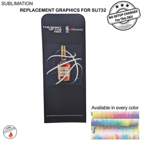 Replacement Full Color Graphics Double Sided for 3'W x 96