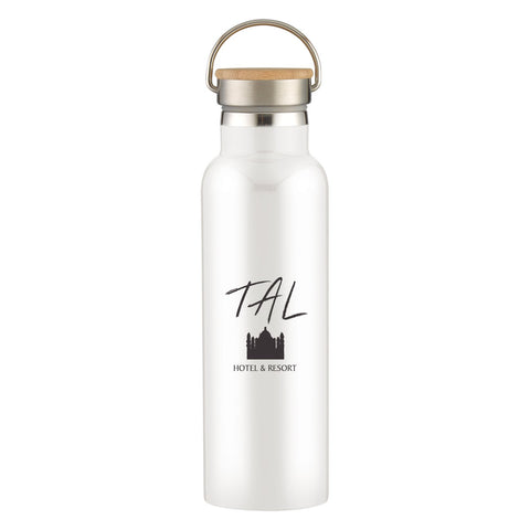 21 Oz. Liberty Stainless Steel Bottle With Wood Lid
