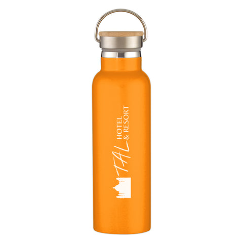21 Oz. Liberty Stainless Steel Bottle With Wood Lid