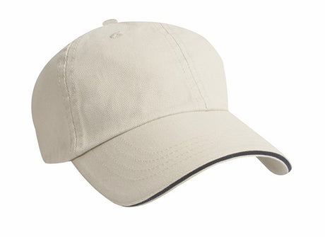 Unconstructed Chino Washed Cotton Twill Cap w/Sandwich Bill