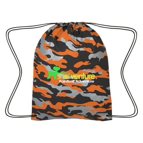 Reflective Camo Drawstring Sports Pack