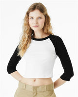 Bella+Canvas Women's Micro Rib 3/4 Raglan Sleeve Baby Tee