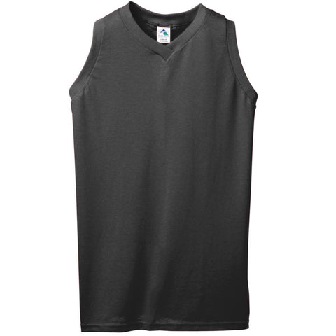 Girls' Sleeveless V-Neck Poly/Cotton Jersey