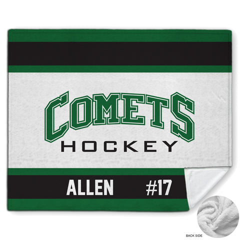Team Blanket in Plush and cozy Mink Flannel Fleece, 50x60, Couch size, Sublimated edge to edge