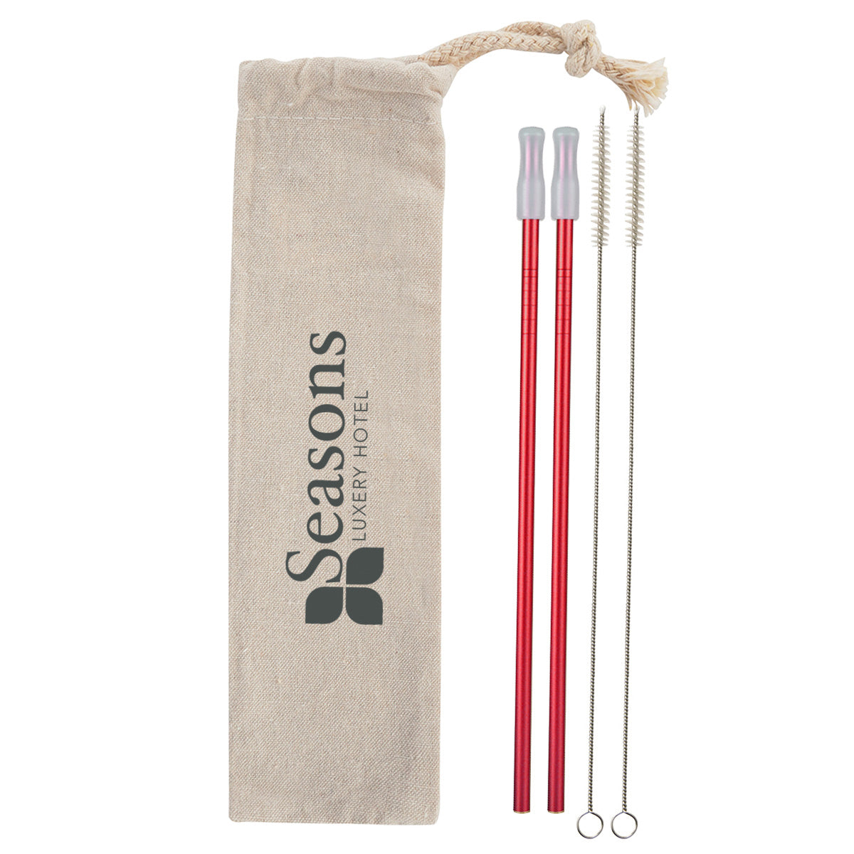 2- Pack Park Avenue Stainless Straw Kit With Cotton Pouch