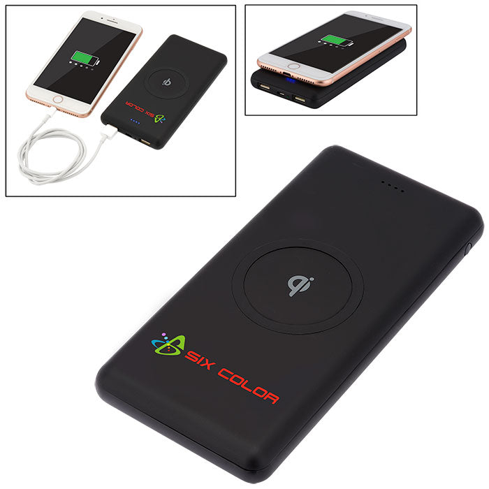 10000mAh UL Certified Qi Ring Wireless Power Bank & Charger