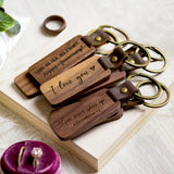 Engraved Wooden Keychain