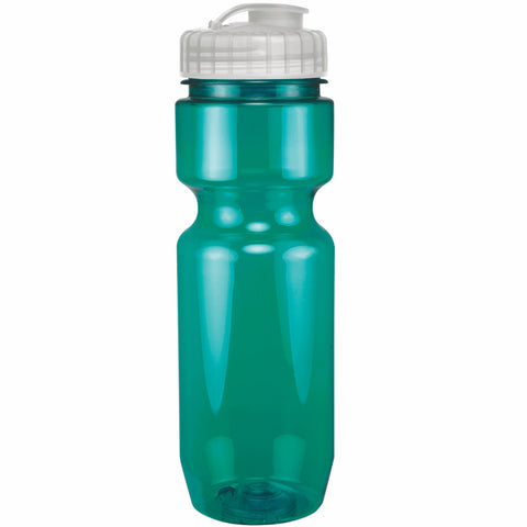 22 Oz. Translucent Bike Bottle w/ Flip Top Lid
