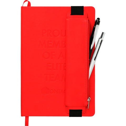 FUNCTION Office Hard Bound Notebook With Pen Pouch
