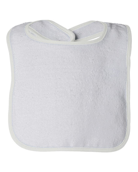 Rabbit Skins Infant Contrast Trim Terry Bib