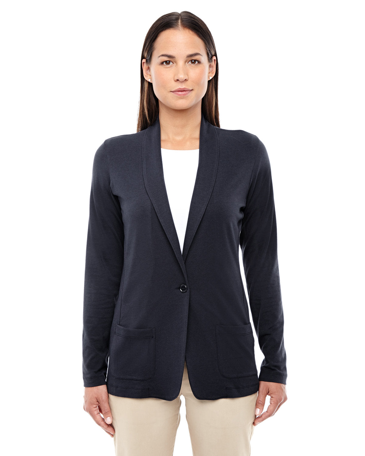 DEVON AND JONES Ladies' Perfect Fit? Shawl Collar Cardigan