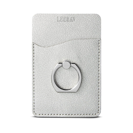 Leeman‚Ñ¢ Shimmer Card Holder w/Metal Ring Phone Stand