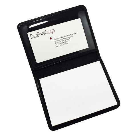 Notes Holder genuine leather black