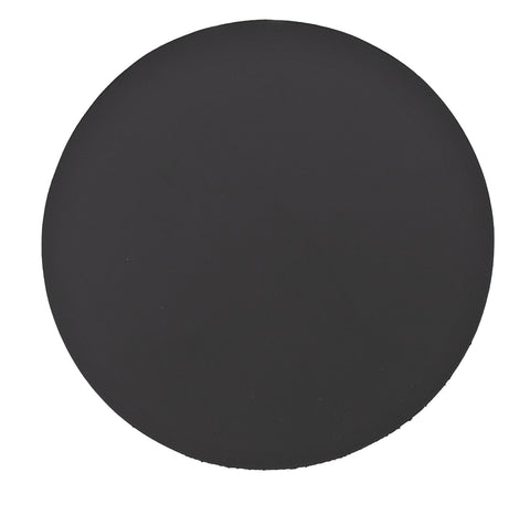 European thick bonded leather single small round coaster black - no backing