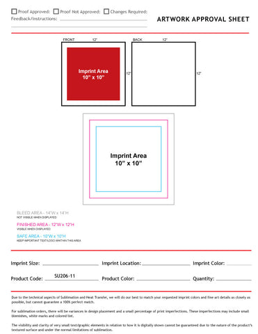 48 Hr Quick Ship - White Microfiber Dri-Lite Terry Sponsorship Rally Towel, 12x12, Sublimated