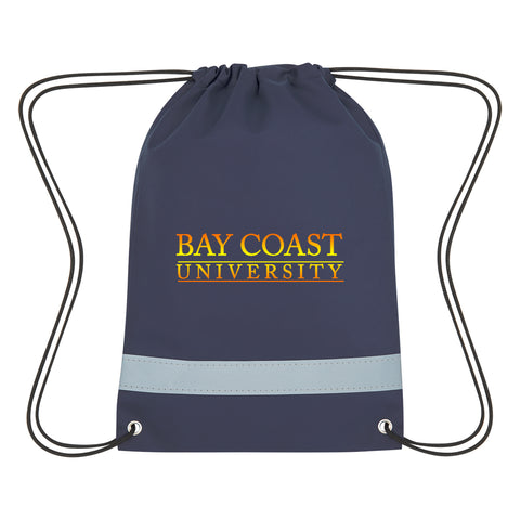 Lil' Bit Reflective Non-woven Drawstring Bag