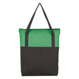Crosshatch Non-woven Zippered Tote Bag