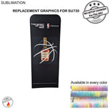 Replacement Full Color Graphics Double Sided for 2'W x 78"H EuroFit Straight Wall, NO SETUP CHARGE