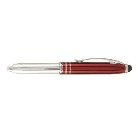 Vivano Duo w/LED Light & Stylus - Laser Engraved - Metal Pen