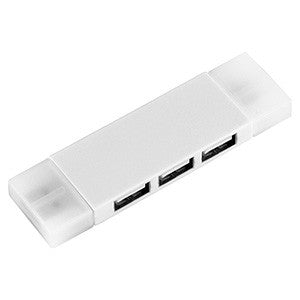 2-In-1 3 Port Mini USB Hub With Type A & Type C Adapter