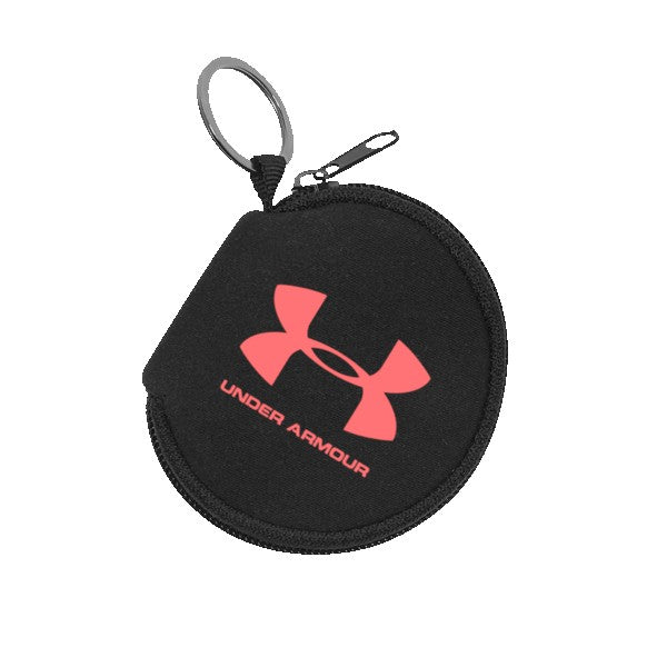 Neoprene Zipper Pouch Keychain w/Silver Split-Ring