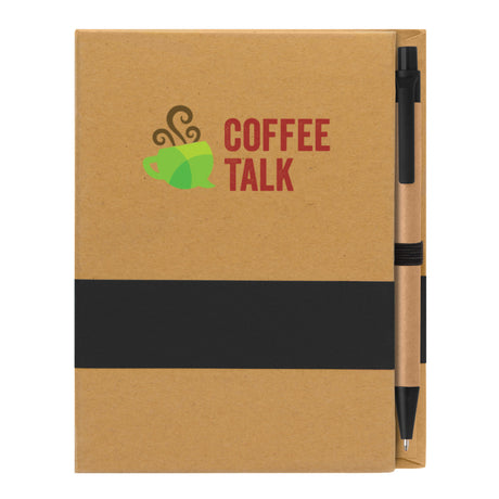 Kolbert - Recycled Cover Notepad plus Sticky Notes & Kraft Pen Set - ColorJet