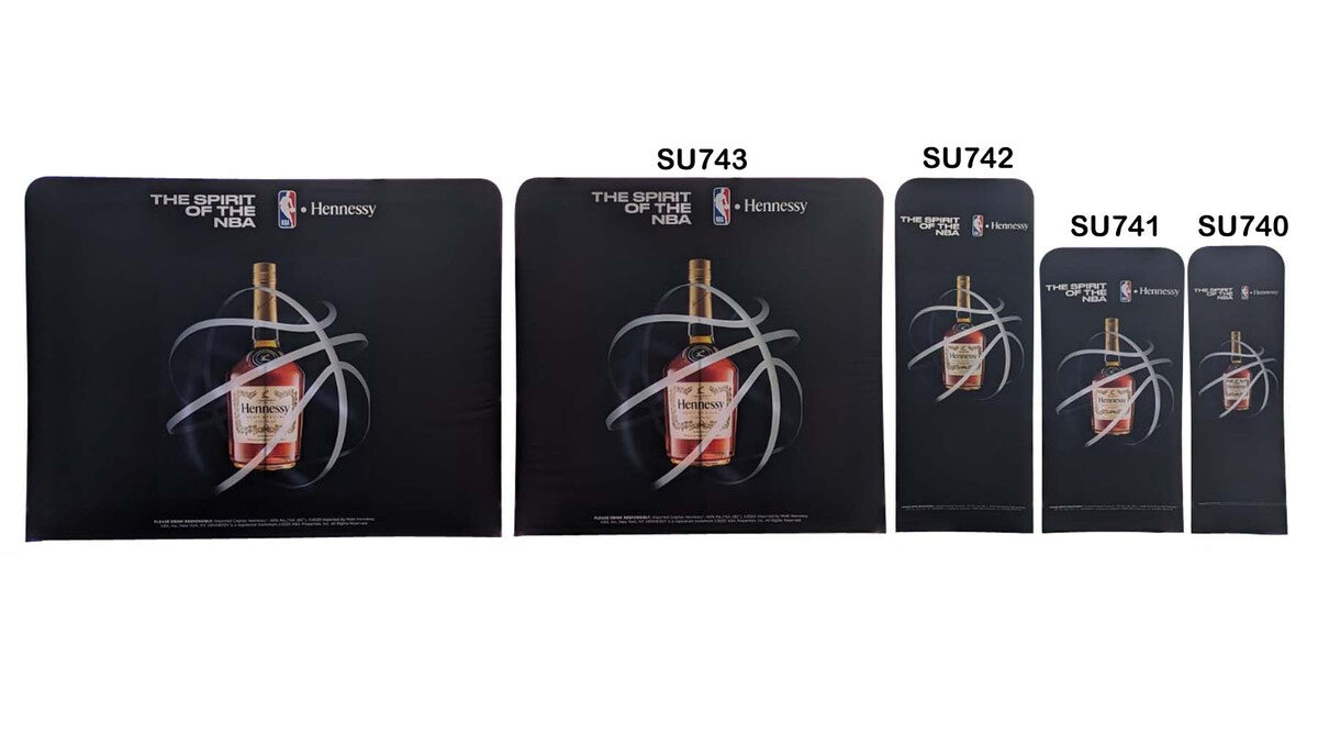 72 Hr Fast Ship - Replacement Full Color Graphics Double Sided for 3'W x 96"H EuroFit Straight Wall