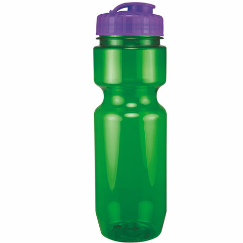 22 Oz. Translucent Bike Bottle w/ Flip Top Lid