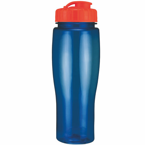 24 Oz. Contour Translucent Bottle w/ Flip Top Lid