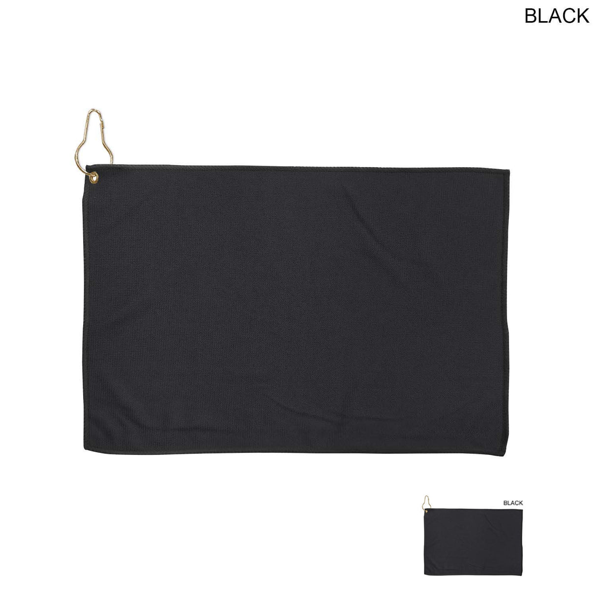 Microfiber Dri-Lite Terry Colored Golf Towel, Nofold Brass Grommet and Hook,12x18, Blank Only