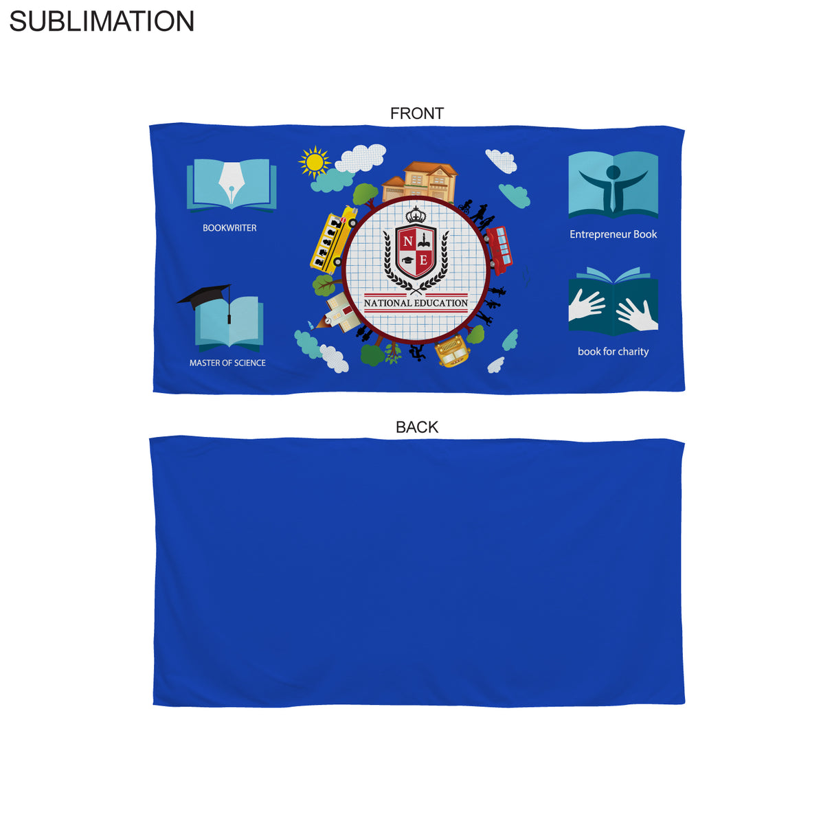 Colored Microfiber DriLite Terry Beach Towel, 30x60, Sublimated in Any PMS color Edge to Edge 2 side