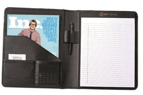 Smooth Leather Writing Folio black